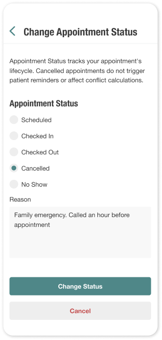 change app status